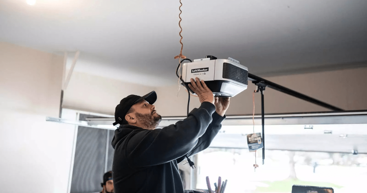 garage door opener door attachment