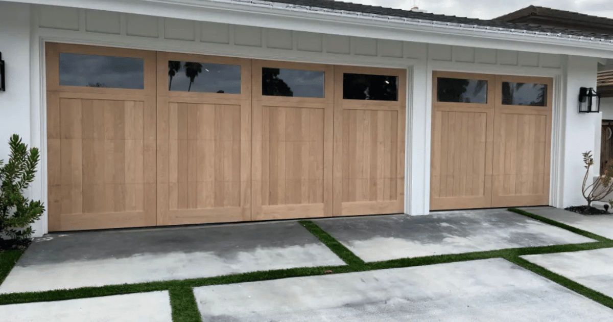 light wood door for garage